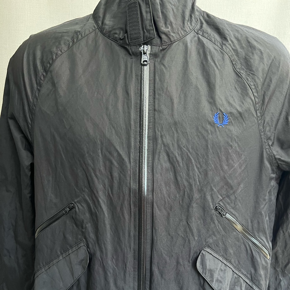 Men’s “Fred Perry” Black Jacket With Signature Logo